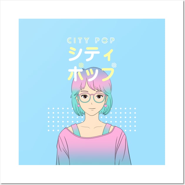 City Pop Girl Wall Art by Dashu